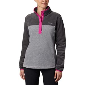Columbia Damen Benton Springs 1/2 Snap Pullover Fleece-Jacke, Hellgrau Heather/Hai, M