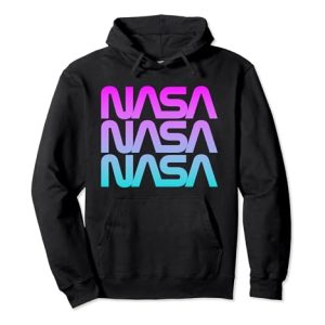 70er 80er Jahre Retro Vintage NASA Wurm Retro NASA Pastell Farbverlauf Pullover Hoodie