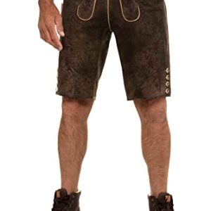 JP 1880 Herren klederdrachtbroek geitenvelours Hose, Braun, 66 EU