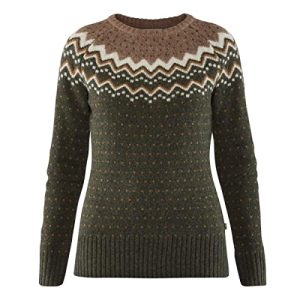 Fjallraven Damen Övik Knit Sweater Sweatshirt, Deep Forest, L EU