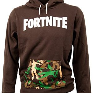 Fortnite Hoodie Kids Logo Brown 140cm