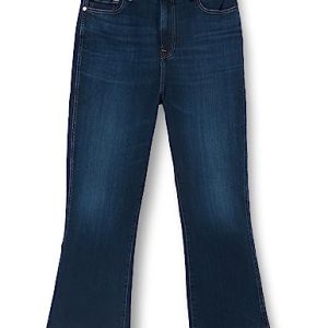 7 For All Mankind HW Slim Kick Slim Illusion Opulent with Raw Cut