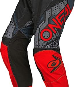O'NEAL | Motocross-Hose | Enduro MX | Maximale Bewegungsfreiheit, Leichtes, Atmungsaktives und langlebiges Design | Pants Element Camo V.22 | Erwachsene | Schwarz Rot | Größe 32/48