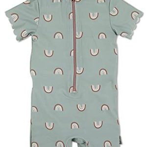 Sterntaler Unisex Kinder Mädchen Schwimmanzug Baby Schwimmanzug Regenbogen UV-Schutz 50+ grün, 98-104
