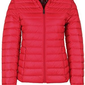 JOTT Damen Daunenjacke Cha mit Langen Ärmeln, Rouge, M