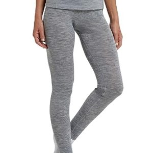 Mountain Warehouse Merino Thermohose, Funktionshose für Damen - Leichte Hose, atmungsaktiv, antibakteriell, feuchtigkeitsregulierend, pflegeleicht - Ideal für Winter Hellgrau 32