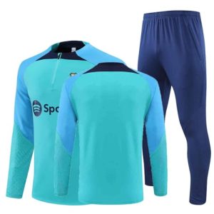 PAREKS 2023/24 Barc-elo-na Fußball Trainingsanzug, Herren Tracksuit Fußballclub Sportbekleidung Sporttraining FußBall Trikot Jungen Fussball Kleidung Set, Trainingsanzug Damen/Herren,E,M