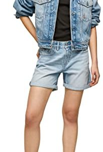 Pepe Jeans Damen Mable Shorts, Blue (Denim-PE7), 27W