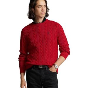 Polo RL Herren Pullover Zopfmuster, (Winter 2023) Park Ave Red, Mittel
