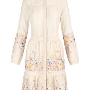 Mint & Mia Women's Webkleid mit Spitze Dress, Multicolor, 36