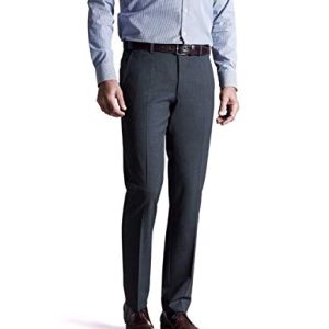 MEYER Herren Hose BONN 9-2500 – elegante Business Chino, pflegeleichte Wollhose mit Bundfalte, Mittelgrau (07), 30