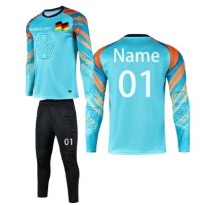 LAIFU Benutzerdefiniert Torwart Trikots für Erwachsene/Kinder Torwarttrikot Set mit Name Team Logo