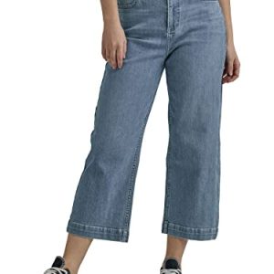 Lee Damen Legendäre Capri hoher Taille und weitem Bein Jeans, Richtige Beleuchtung, 42