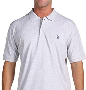U.S. Polo Assn. Herren Klassisches Poloshirt Polohemd, Hellgrau, XX-Large