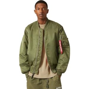 Alpha Industries Herren MA-1 Fliegerjacke - Grün - Medium