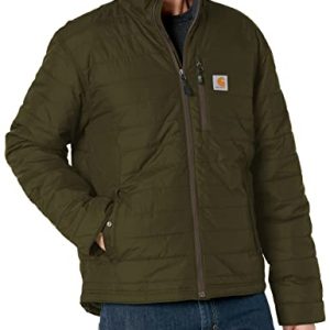 Carhartt Herren Rain Defender Leichte Isolierte Jacke mit lockerer Passform Arbeitsoberbekleidung, Moos, Mittel