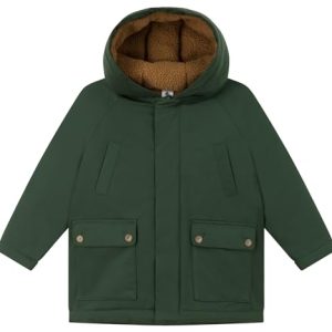 Petit Bateau Unisex-Kinder Parka, Grün Avoriaz, 5 Jahre