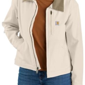 Carhartt Herren Rugged Flex Loose Fit Canvas Detroit Jacke, Natürlich, XS
