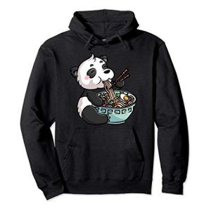 Ramen Panda Bär Kawaii Japanische Nudeln Anime Geschenk Pullover Hoodie