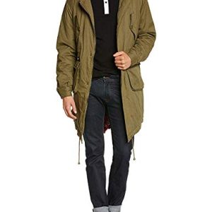 Merc of London Herren, Mantel, Tobias, Grün (Combat Green), XL