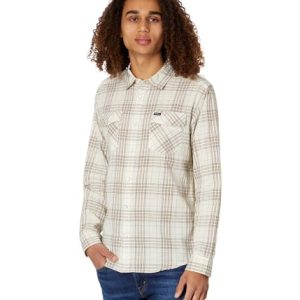 RVCA Herren Regular Fit Langarm gewebt, Neps Plaid/Natur, XL