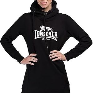 Lonsdale Damen Pitlessie Sweatkleid, Black/White, XL EU