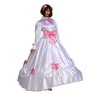 GOceBaby Dame Gothic Stil Ball Kleid Bezaubernd Satén Bogen Lange Kleider Uniform (XL)