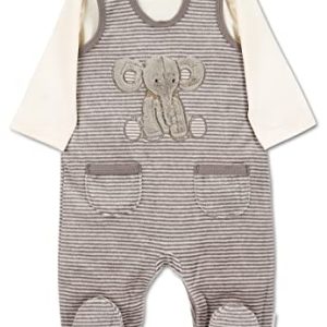 Sterntaler Baby Unisex Strampler-Set Strampler-Set Nicki Elefant Eddy - Strampler Baby, Babybody, Babykleidung - grau, 50