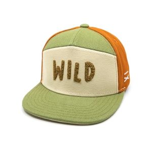 Hand und Feuer Snapback Cap Kinder Wild Retro Braun Canvas One Size