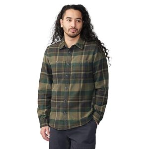 Mountain Hardwear Herren Langärmeliges Plüschhemd Shirt, Schwarze Fichte Amsterdam Plaid, Medium