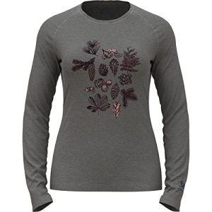 Odlo Damen Langarm Shirt MERINO 200 FOREST, grey melange, S