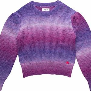 Replay Mädchen Pullover aus Wollmix, Multi Stripes Violet/Blue 010 (Mehrfarbig), 6 Jahre