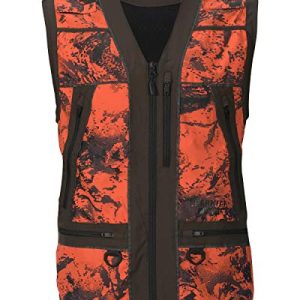 Härkila | Wildboar Pro Safety waistcoat | Professionelle Jagd Kleidung & Jagd Zubehör für Herren & Damen | Skandinavische Qualität Made to Last | AXIS MSP®Orange Blaze/Shadow brown, M