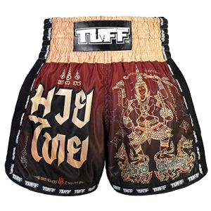 Tuff Sport Retro-Muay-Thai-Shorts, Box-Shorts, klassisch, schmaler Schnitt, MMA, Kickboxen, Workout-Set, Kleidung, Training