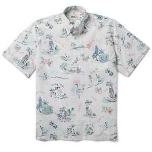 Reyn Spooner Hawaii-Aloha-Hemd - Pullover, Hawai'i 1959 - Weiß, XX-Large