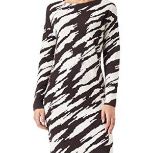 GERRY WEBER Damen 880027-35701 Kleid, Braun/Ecru/Weiss Gemustert, 44
