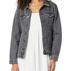 The Drop Jeansjacke für Damen, Zain Lang, Schwarz (Faded Carbon), XS