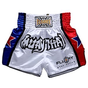 FLUORY Muay Thai Fight Shorts, MMA Shorts Bekleidung Training Käfig Kampf Grappling Martial Arts Kickboxing Shorts Kleidung