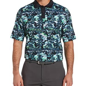 Callaway Herren-Poloshirt, kurzärmelig, strukturiertes Blumenmuster, Bedruckt
