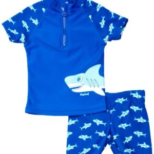 Playshoes zweiteilig Schwimmshirt Badeshorts Badebekleidung Unisex Kinder,Hai,110-116