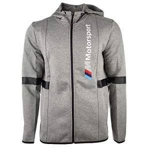 PUMA Herren Jacke Standard BMW Motorsport Hooded Sweat Jacket, Herren, Kapuzenpulli, BMW Motorsport Hooded Sweat Jacket, F Medium Grey Heather, Small