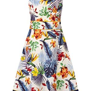 APART Fashion Damen Kleid Dress, Blau-Multicolor, 40 EU